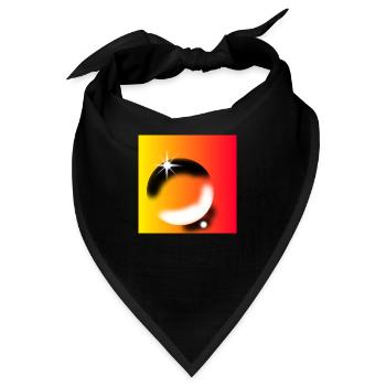 Muster - Bandana - Schwarz - Vorne