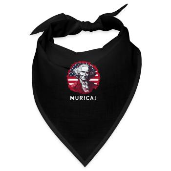 Patriotische USA Griddy George Washington Murica - Bandana - Schwarz - Vorne
