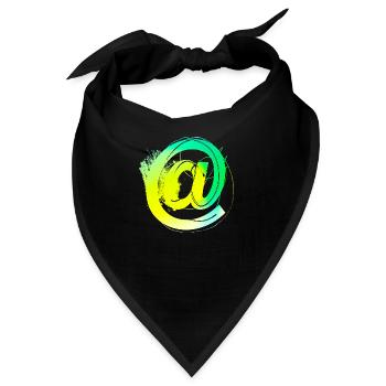 internet email www funny meme grunge tech leters - Bandana - Schwarz - Vorne
