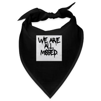 Simple Modern Photography Missed Music - Bandana - Schwarz - Vorne