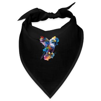 Adler Wasserfarbe - Bandana - Schwarz - Vorne