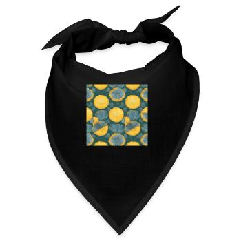 Zitrone - Bandana - Schwarz - Vorne