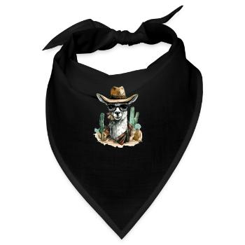 Jiko, der Cowboy-Lama - Bandana - Schwarz - Vorne