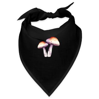 pilze - Bandana - Schwarz - Vorne