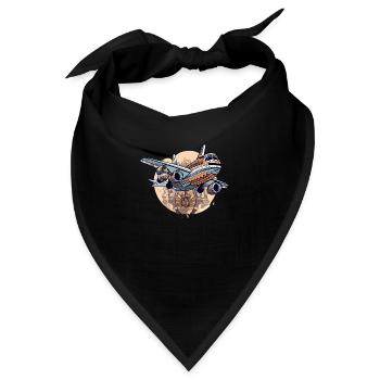 Airline-Stil - Bandana - Schwarz - Vorne