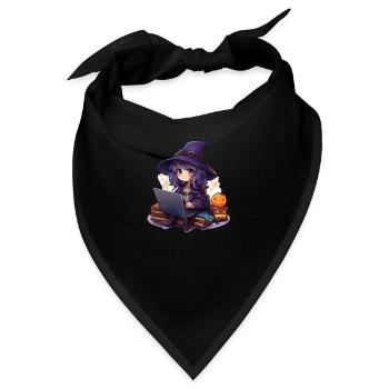"Enchanting Witch Magic: Cartoonish Cutie!" - Bandana - Schwarz - Vorne