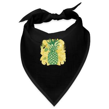Tropische Fiesta: Ananas-Party! - Bandana - Schwarz - Vorne