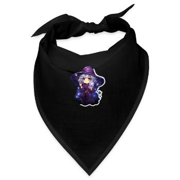 Magical Astral Mage Cute Cartoonish Spellcaster - Bandana - Schwarz - Vorne