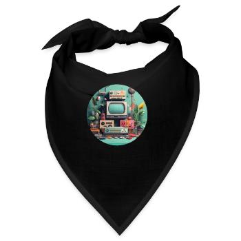 Gaming Nostalgie - Trendiges Motiv - Bandana - Schwarz - Vorne