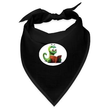 Bücherwurm - Bandana - Schwarz - Vorne
