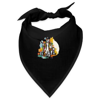 Schach-Komposition - Bandana - Schwarz - Vorne