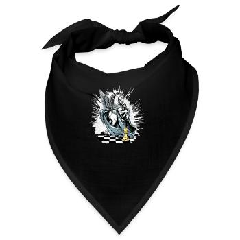 Der geflügelte Reiter Nr. 2 - Bandana - Schwarz - Vorne