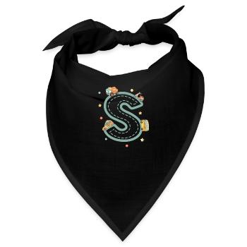 Fahrzeugbriefe - personalisiertes Kindergeschenk - Bandana - Schwarz - Vorne