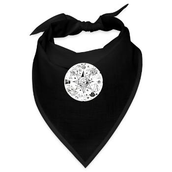 Abstrakter Stern - Bandana - Schwarz - Vorne