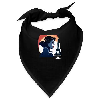 Eiffelturm - Bandana - Schwarz - Vorne