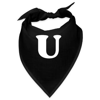 Buchstabe u - Bandana - Schwarz - Vorne