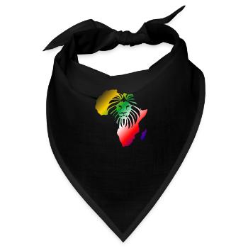 Afrika Löwe-Symbol Stärke des afrikanischen Kontinents - Bandana - Schwarz - Vorne