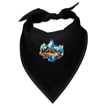 Zermatt, Matterhorn, Matterhorn, Chalet, See - Bandana - Schwarz - Vorne