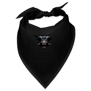 Ziege Ziegenbock gruselig - Bandana - Schwarz - Vorne