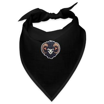 Ziege Ziegenbock gruselig - Bandana - Schwarz - Vorne