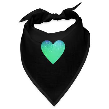 Valentinstag Muttertag Liebe Verlobung Hochzeit - Bandana - Schwarz - Vorne