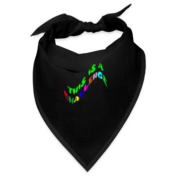 this is a challenge - Bandana - Schwarz - Vorne