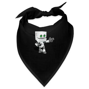 Chibi Roboter - Bandana - Schwarz - Vorne