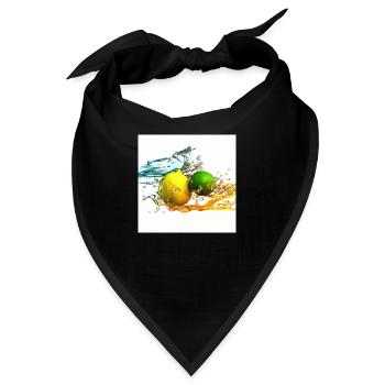 Zitrusfrüchte Splash - Bandana - Schwarz - Vorne