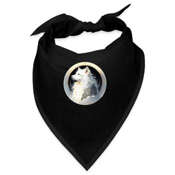 Stilvoll im Jugendstil: Unser Schäferhund-Portrait - Bandana - Schwarz - Vorne