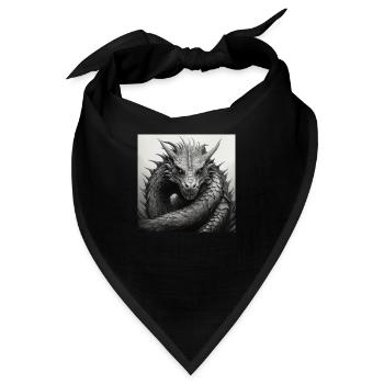 Drache Beschützer - Bandana - Schwarz - Vorne