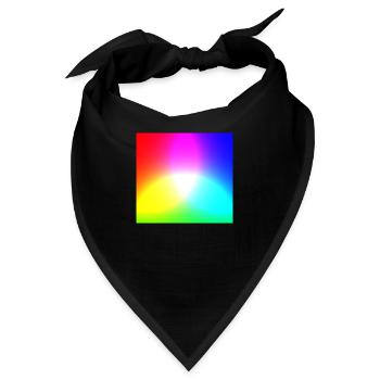 RGB Farbpalette - Additive Farbmischung - Bandana - Schwarz - Vorne