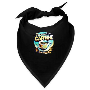 Angetrieben von Koffein! - Bandana - Schwarz - Vorne