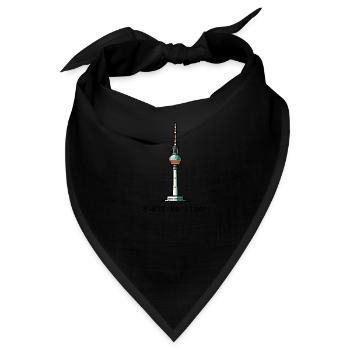 8 Bit Berliner: Pixel Fernsehturm - Bandana - Schwarz - Vorne
