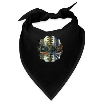 Landschaft - Bandana - Schwarz - Vorne