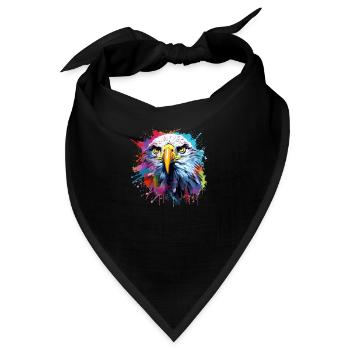 Aigle blanche, kühner Adler, USA - Bandana - Schwarz - Vorne