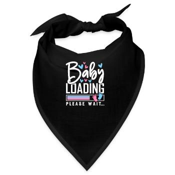 Baby Loading Please Wait - Bandana - Schwarz - Vorne