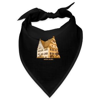 Aken Elbe Rathaus Bitterfeld Sachsen-Anhalt - Bandana - Schwarz - Vorne