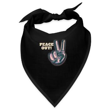 Peace out! - Bandana - Schwarz - Vorne