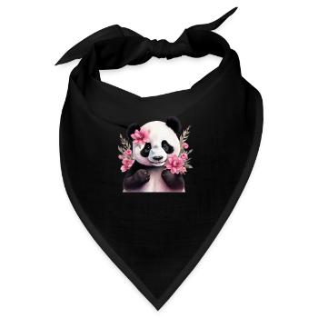 Niedlicher Panda - Bandana - Schwarz - Vorne