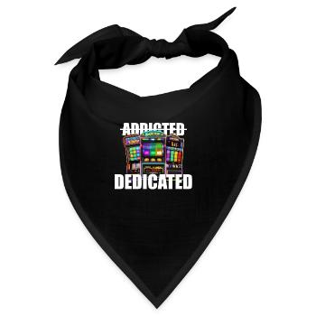 Gambling Casino Lustig Zocken Geschenk Dedicated - Bandana - Schwarz - Vorne