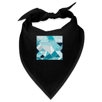 Geometrische Eiskristalle - Bandana - Schwarz - Vorne