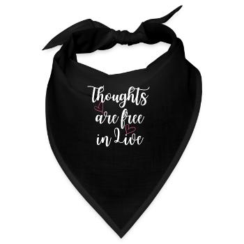 Thoughts are free - Bandana - Schwarz - Vorne
