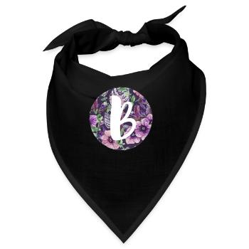 Buchstabe B - Bandana - Schwarz - Vorne
