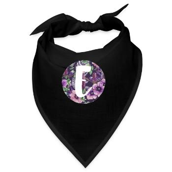 Buchstabe E - Bandana - Schwarz - Vorne
