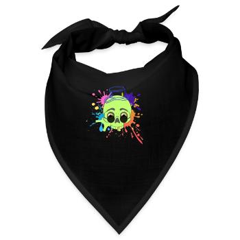 Splash-Schädel - Bandana - Schwarz - Vorne