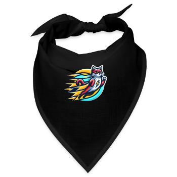 Flash Cat - Die Katze mit den Superkräften - Bandana - Schwarz - Vorne