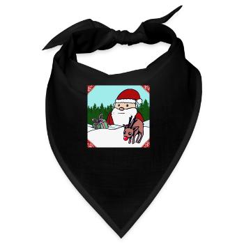 Frohe Weihnacht - Bandana - Schwarz - Vorne
