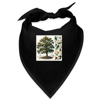 Eiche Botanik - Bandana - Schwarz - Vorne