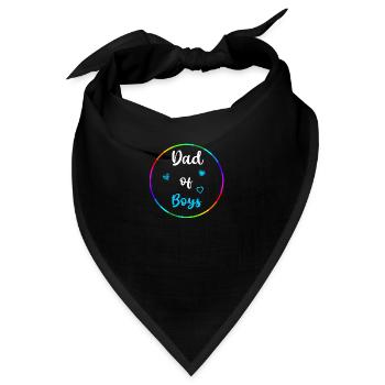 Dad of Boys - Bandana - Schwarz - Vorne