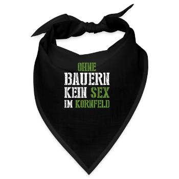 Ohne Bauern kein Sex im Kornfeld Bauernproteste - Bandana - Schwarz - Vorne